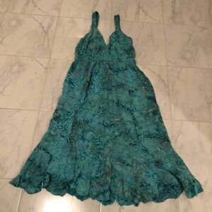 Temptation teal/green tank dress. EUC